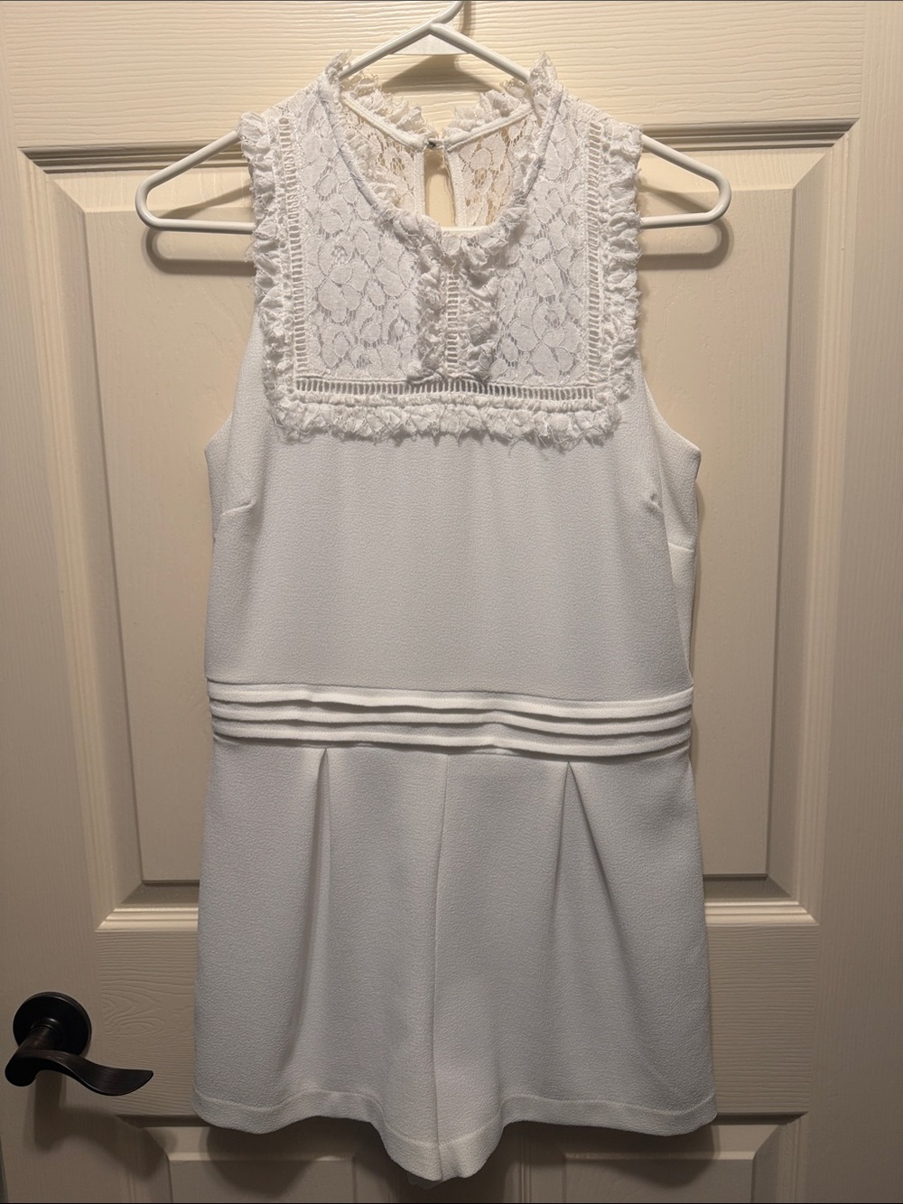 White Sleeveless Romper